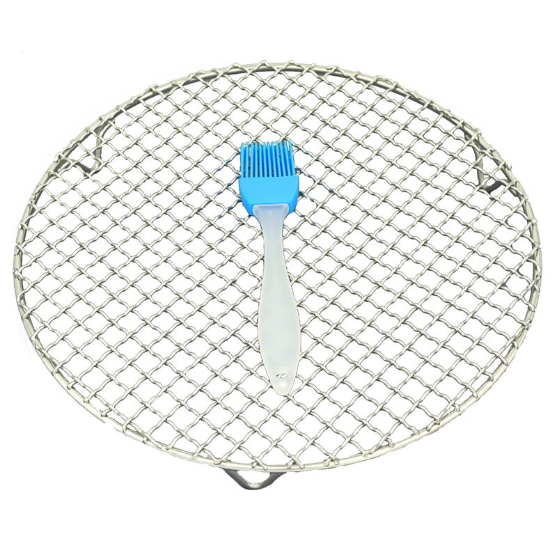 Fivebop Round Cooling Rack Stainless Steel Cross Wire Barbecue Grill Net Racks with 3 Legs for Cooking Baking Steaming (8.25 inches) - Image 2